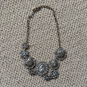 J. Crew Silver and Gold Floral Necklace